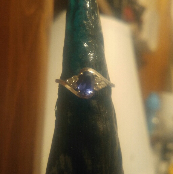 Kay Jewelers Jewelry - White gold ring with sapphire and diamonds